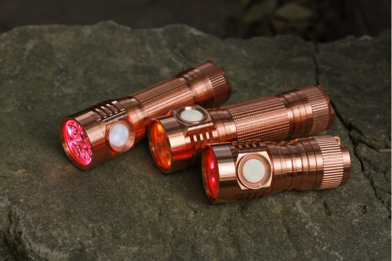 D4V2 All Copper Quad 18650 LED Flashlight