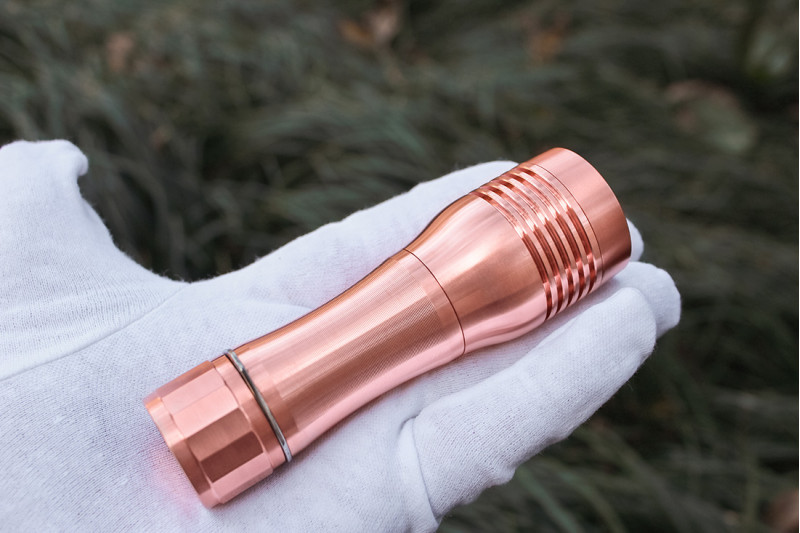 All copper KR1 tail e-switch 18650 pocket thrower